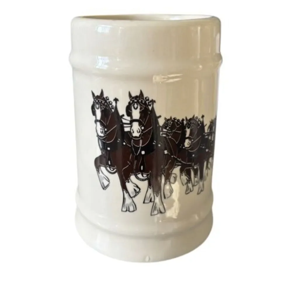 Budweiser Champion Clydesdales Vintage Ceramic Stein Mug
